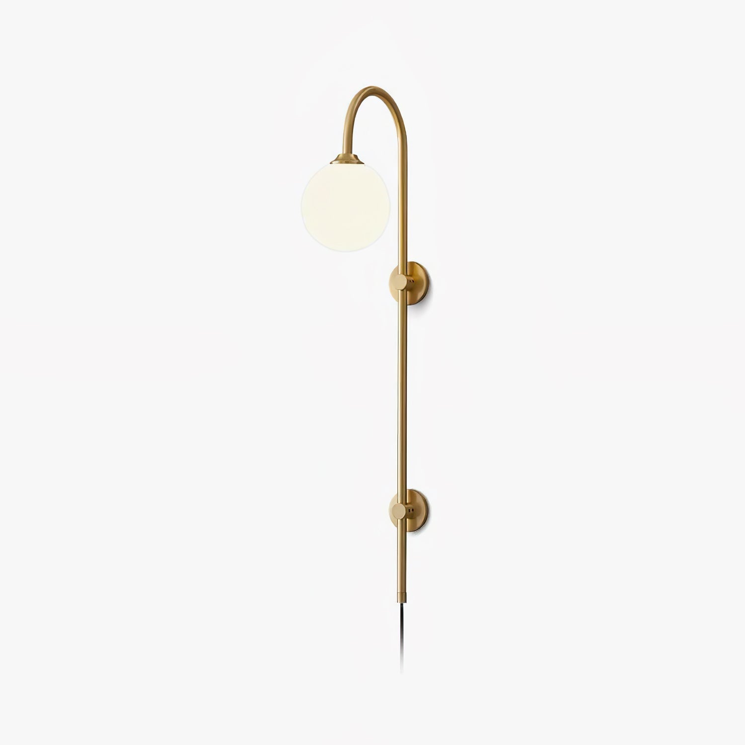 Globe Brass Plug-in Wall Sconce - Blowlighting