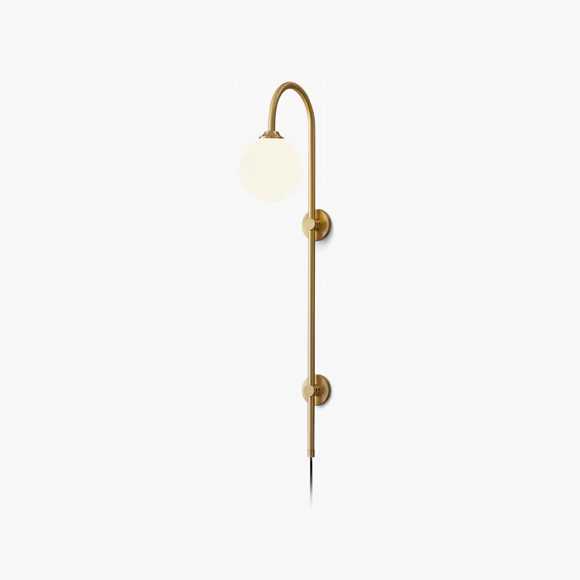 Globe Brass Plug-in Wall Sconce - Blowlighting