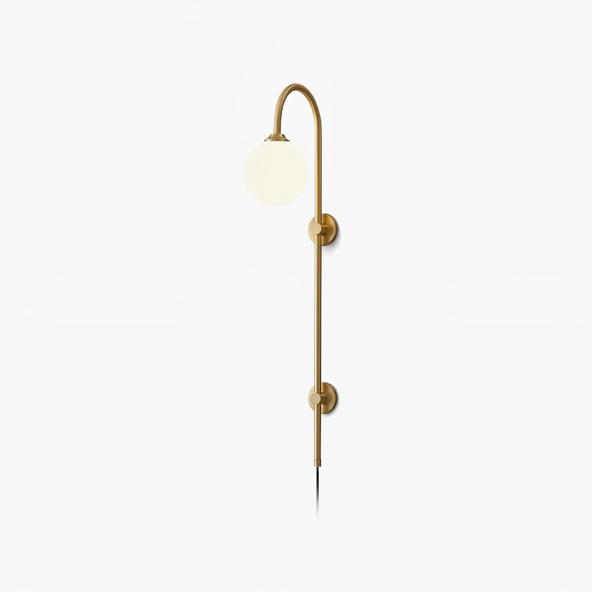 Globe Brass Plug-in Wall Sconce - Blowlighting