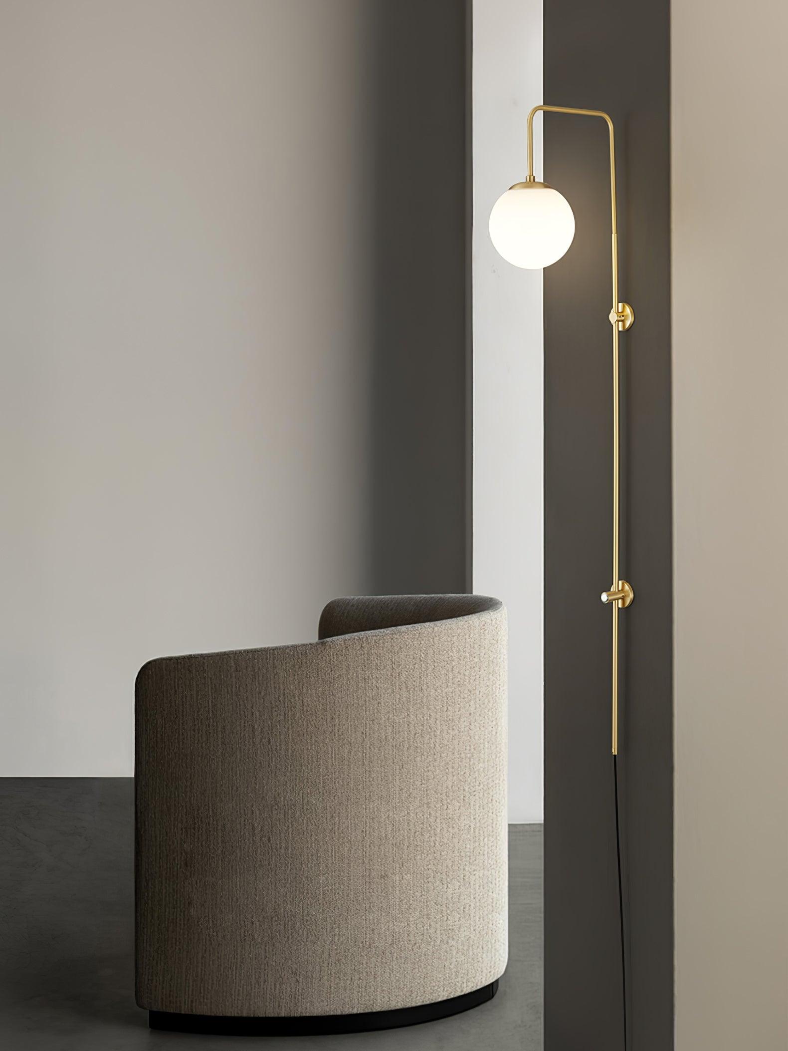 Globe Brass Plug-in Wall Sconce - Blowlighting