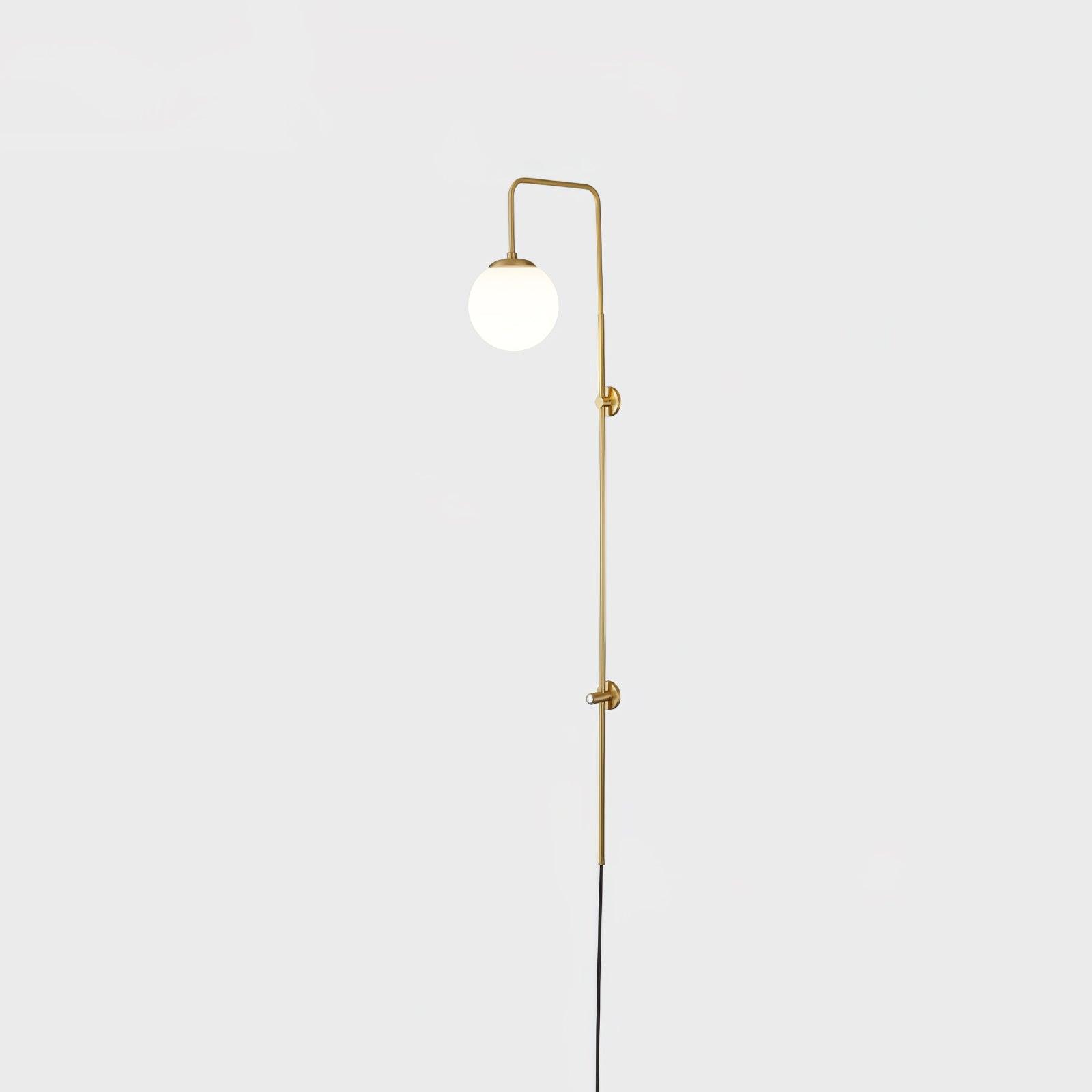 Globe Brass Plug-in Wall Sconce - Blowlighting