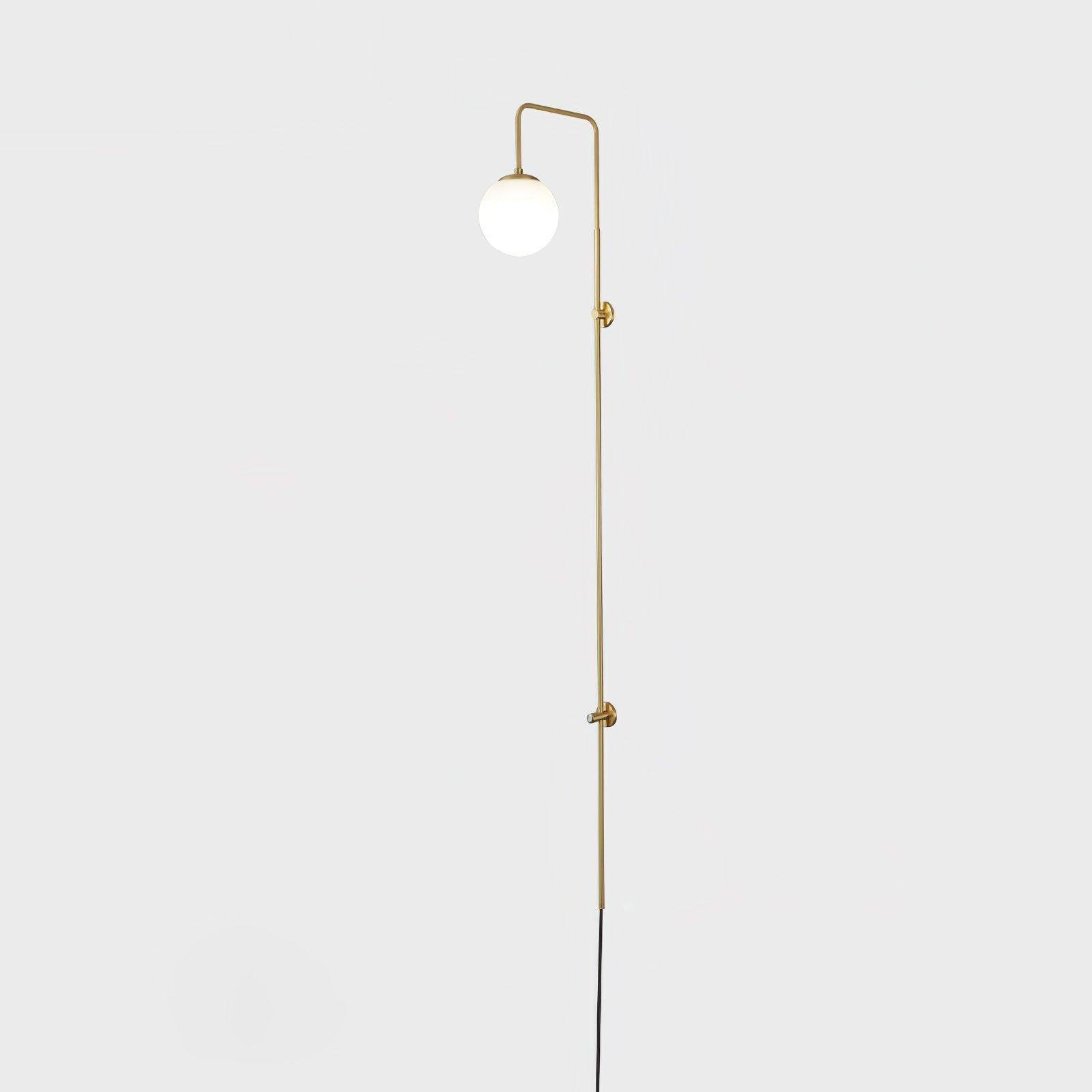 Globe Brass Plug-in Wall Sconce - Blowlighting