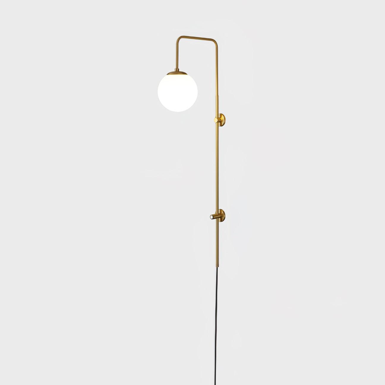 Globe Brass Plug-in Wall Sconce - Blowlighting