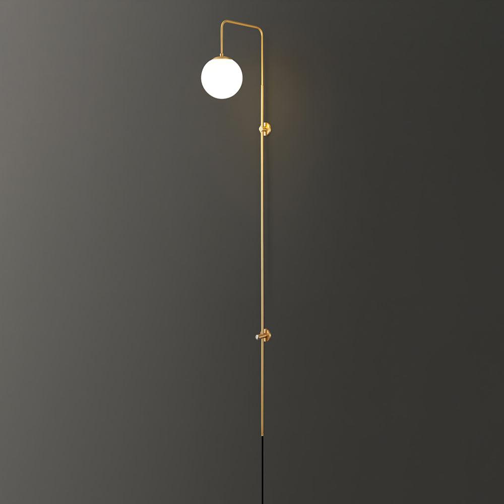 Globe Brass Plug-in Wall Sconce - Blowlighting