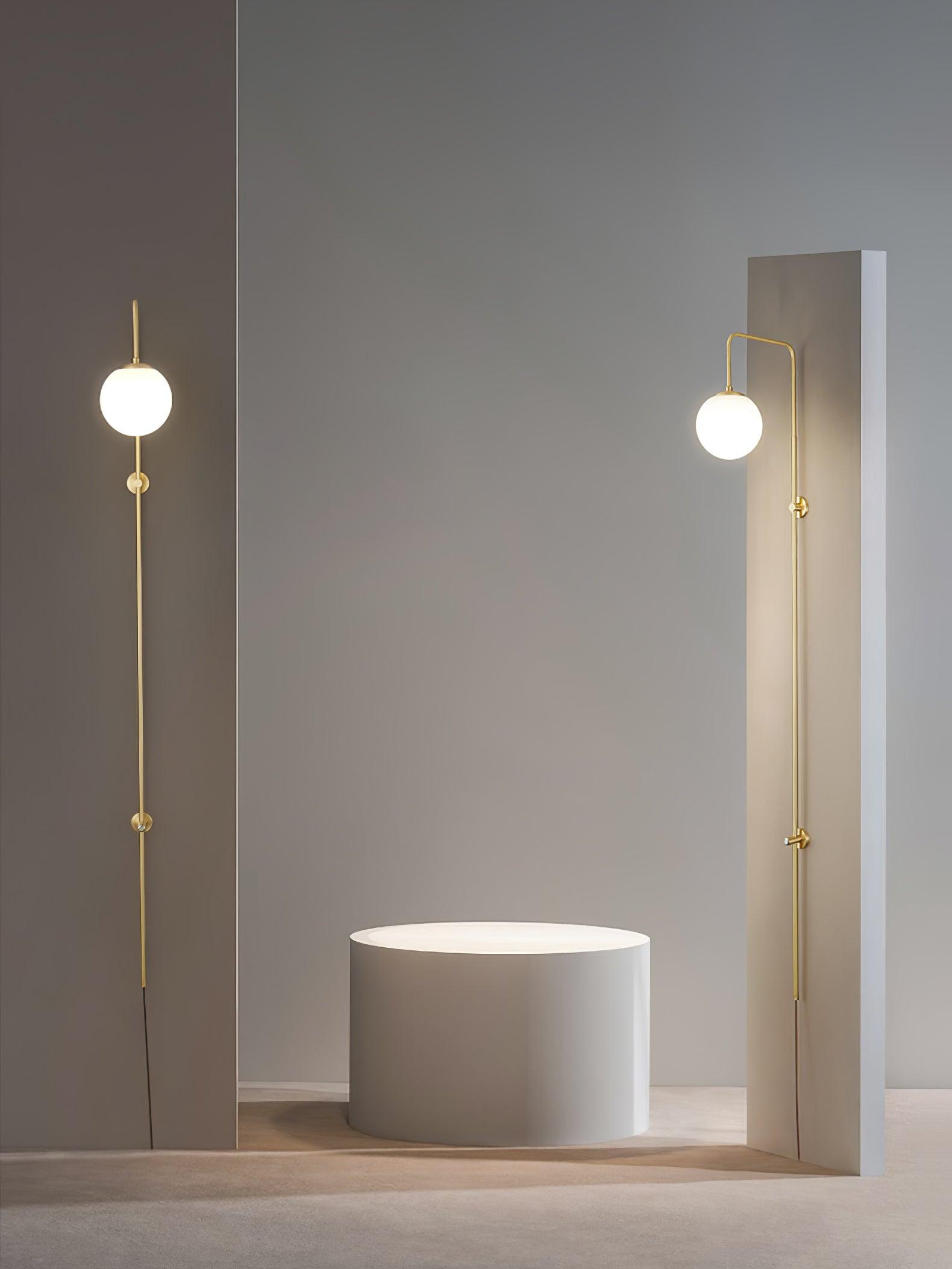 Globe Brass Plug-in Wall Sconce - Blowlighting