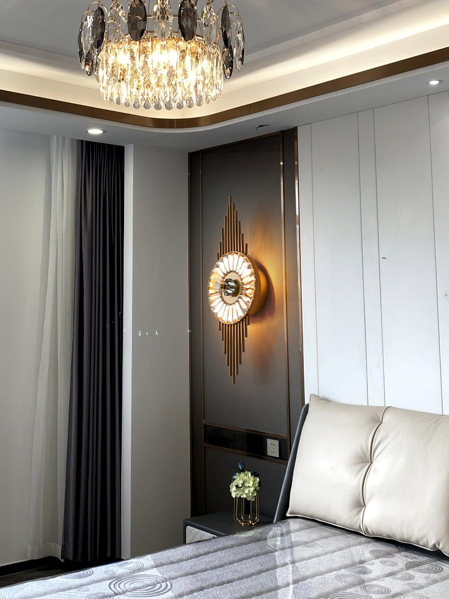 Crystal Gear Gold Wall Light - Blowlighting