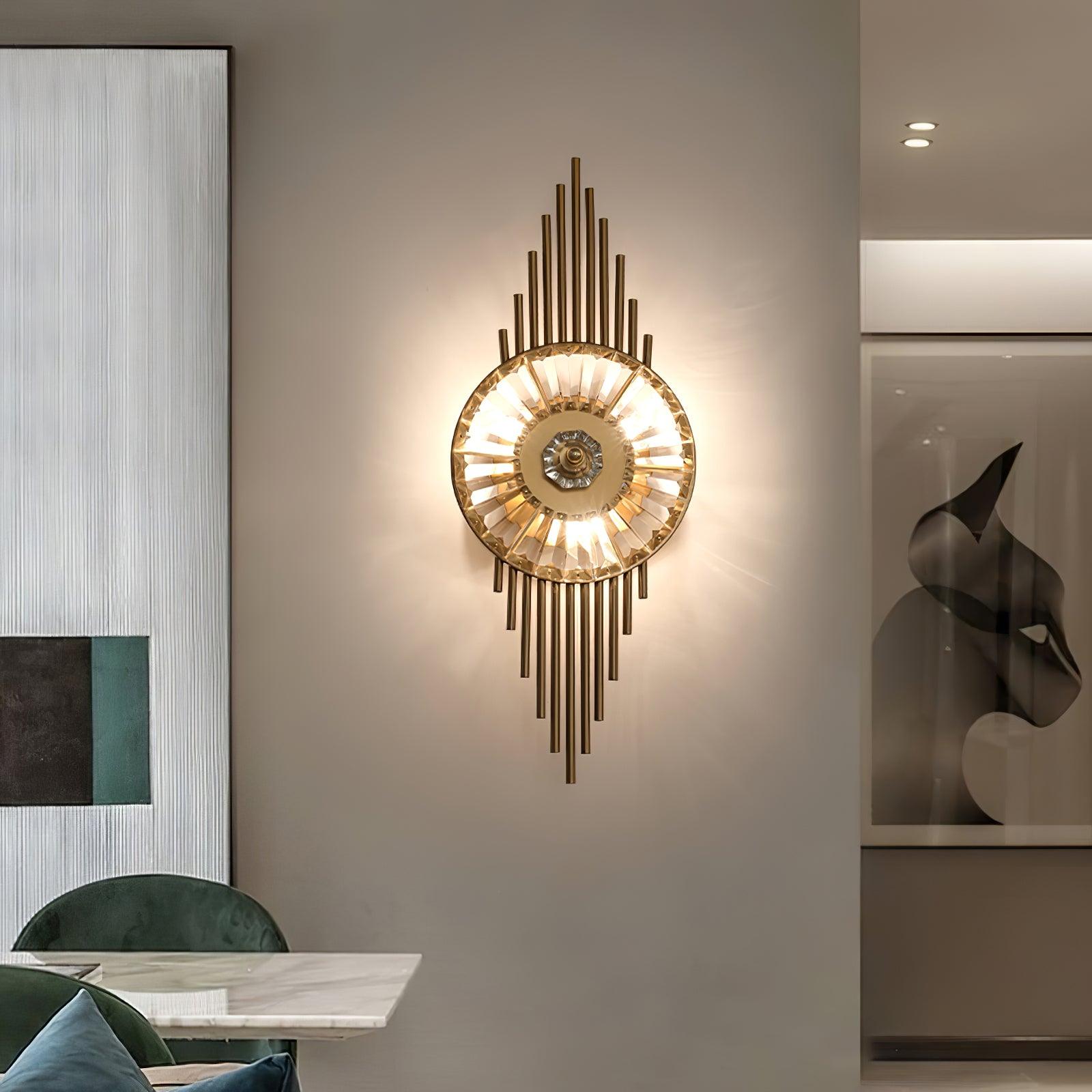 Crystal Gear Gold Wall Light - Blowlighting