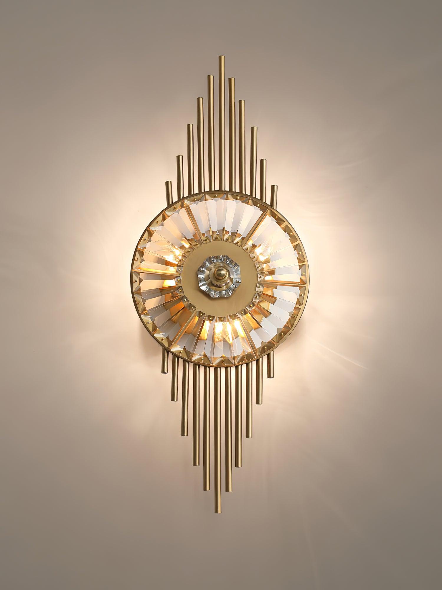 Crystal Gear Gold Wall Light - Blowlighting