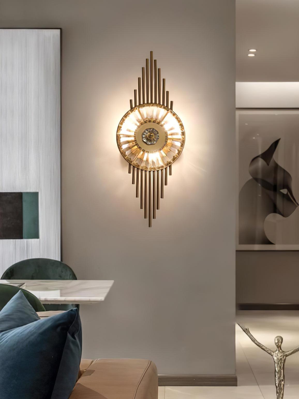 Crystal Gear Gold Wall Light - Blowlighting