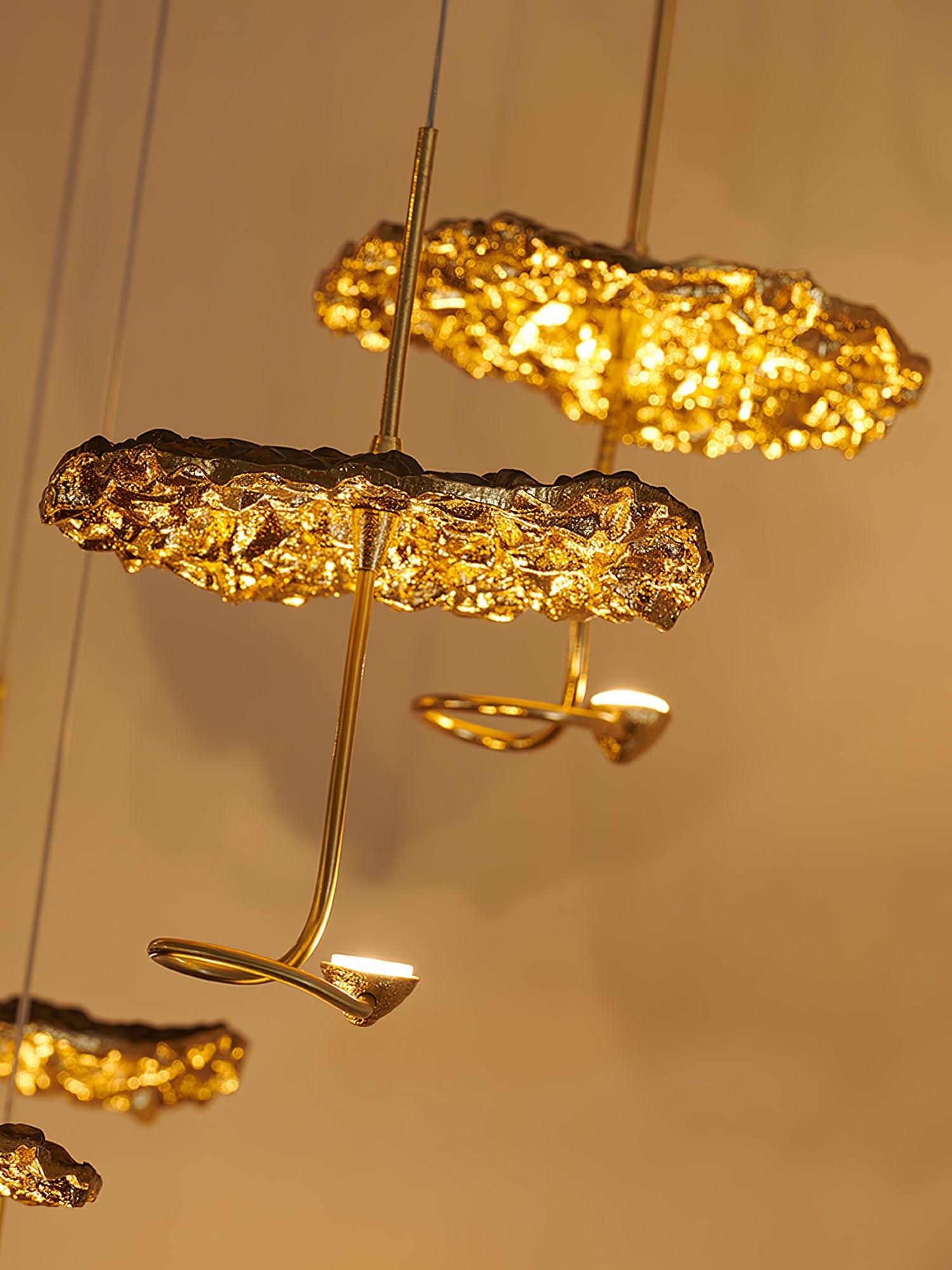 Aureate Cloud Brass Cluster Chandelier - Blowlighting
