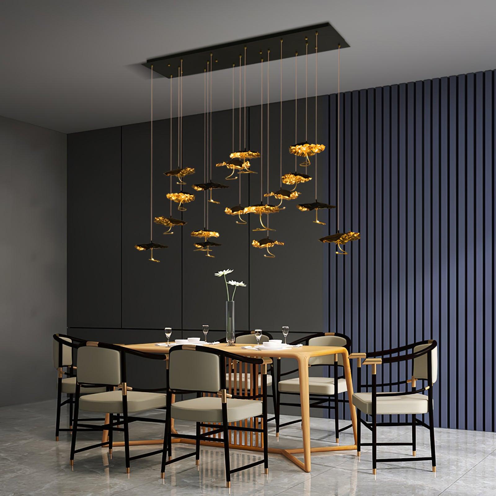 Aureate Cloud Brass Cluster Chandelier - Blowlighting