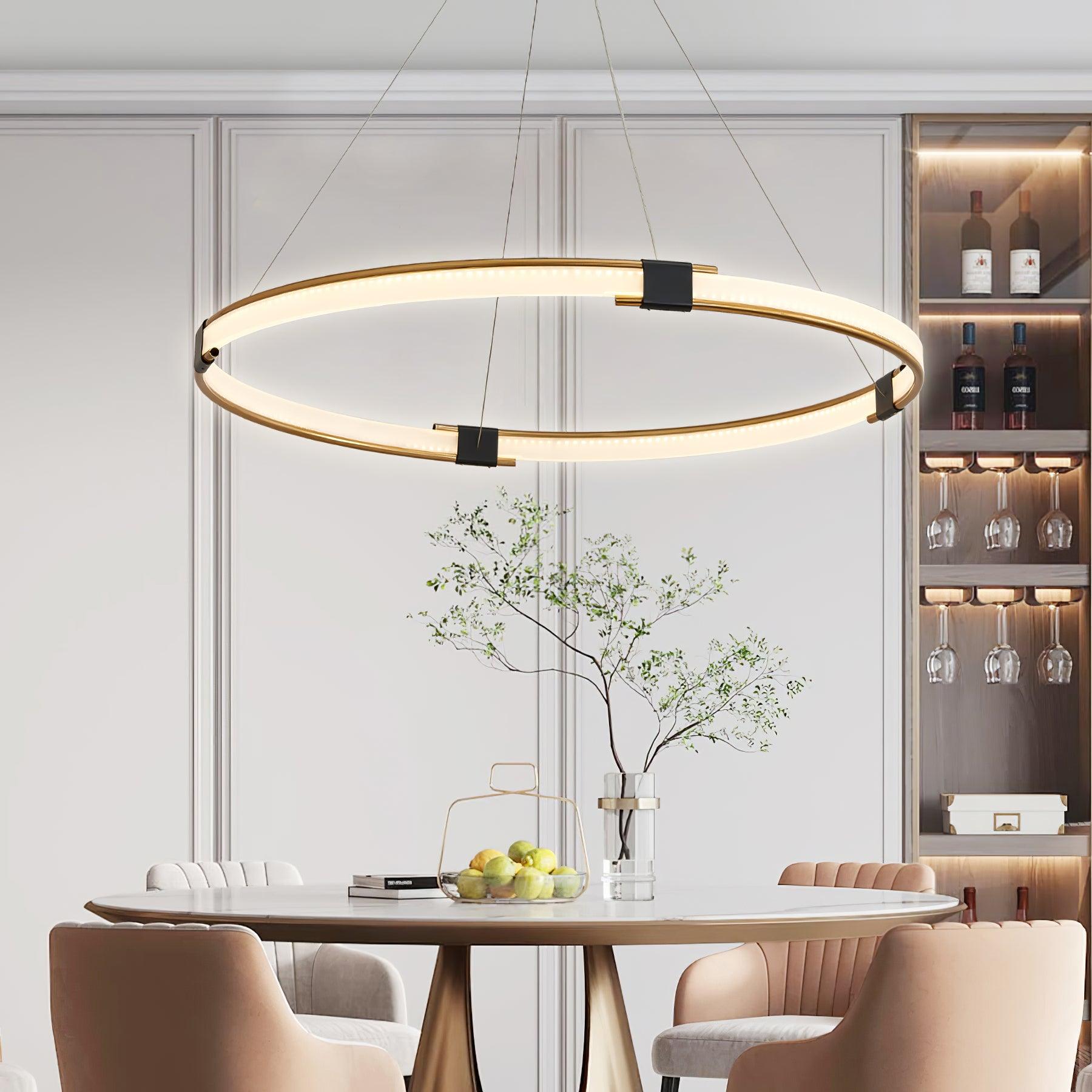 Gold Ring Chandelier - Blowlighting