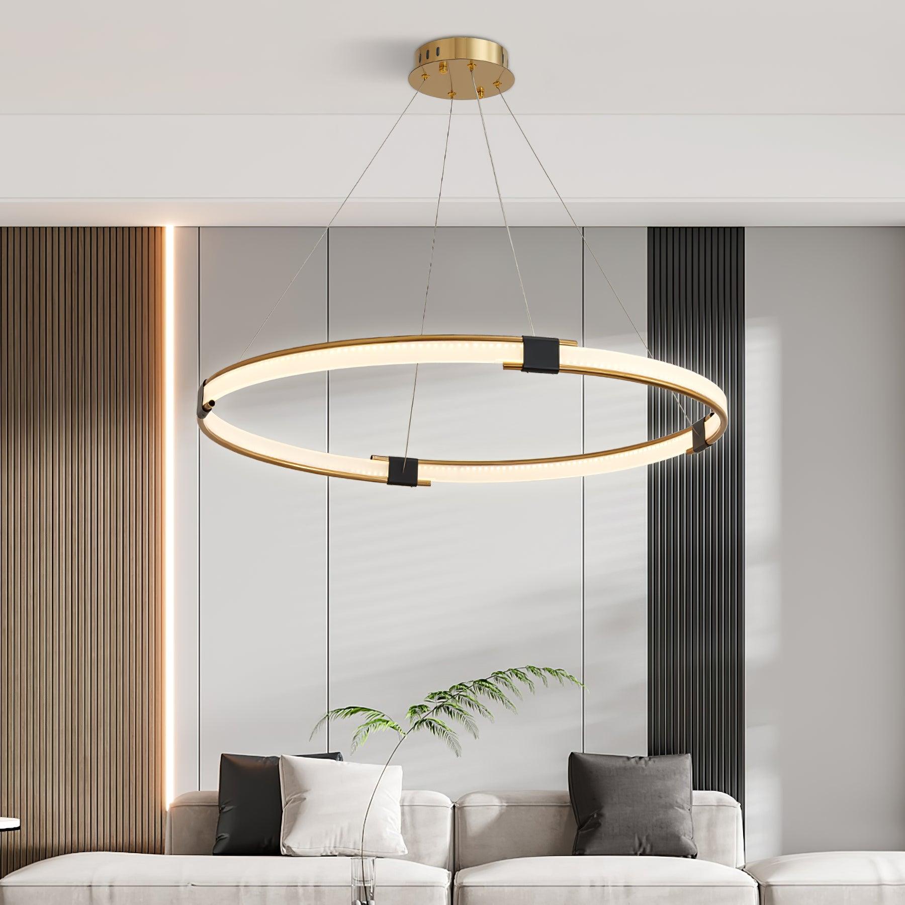 Gold Ring Chandelier - Blowlighting