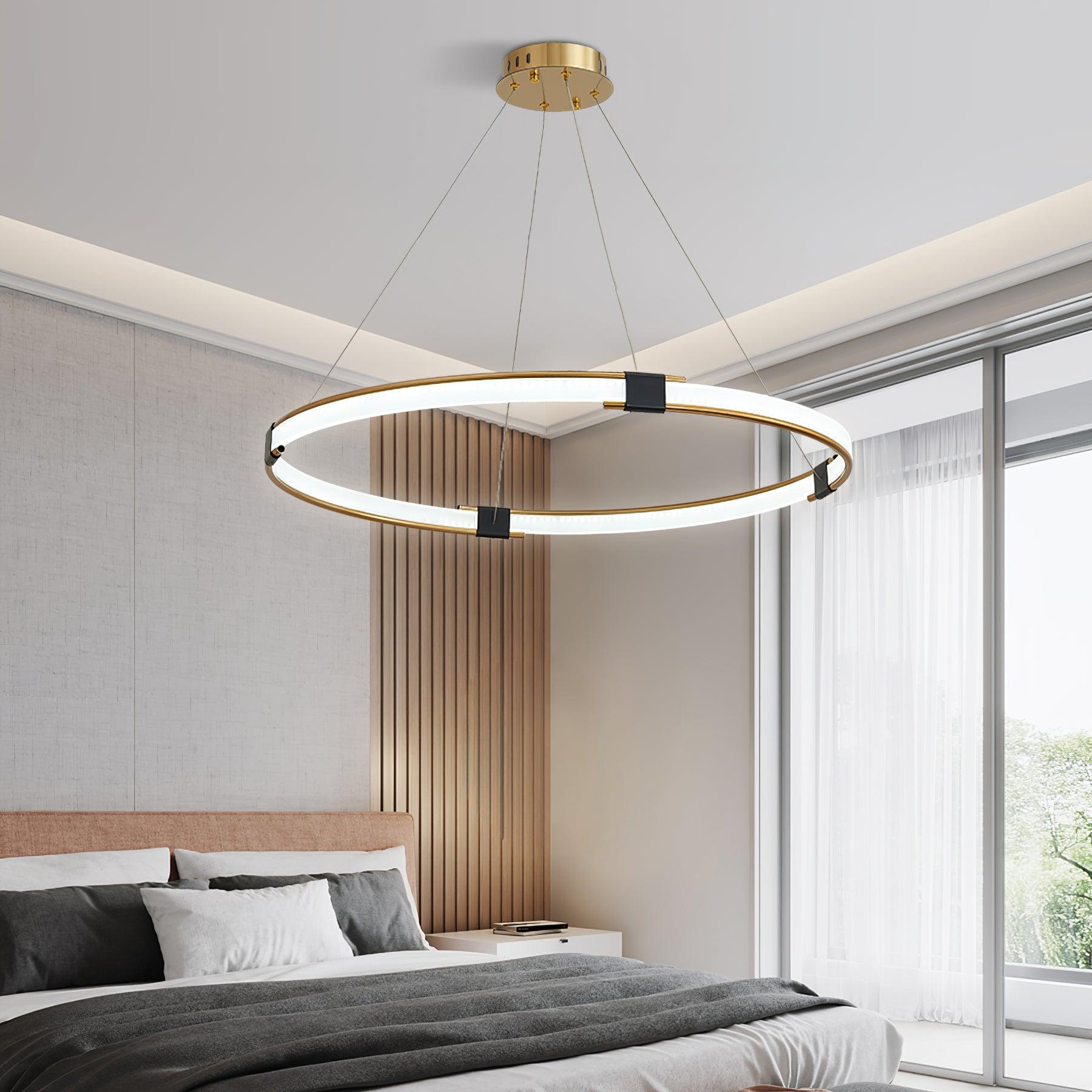 Gold Ring Chandelier - Blowlighting