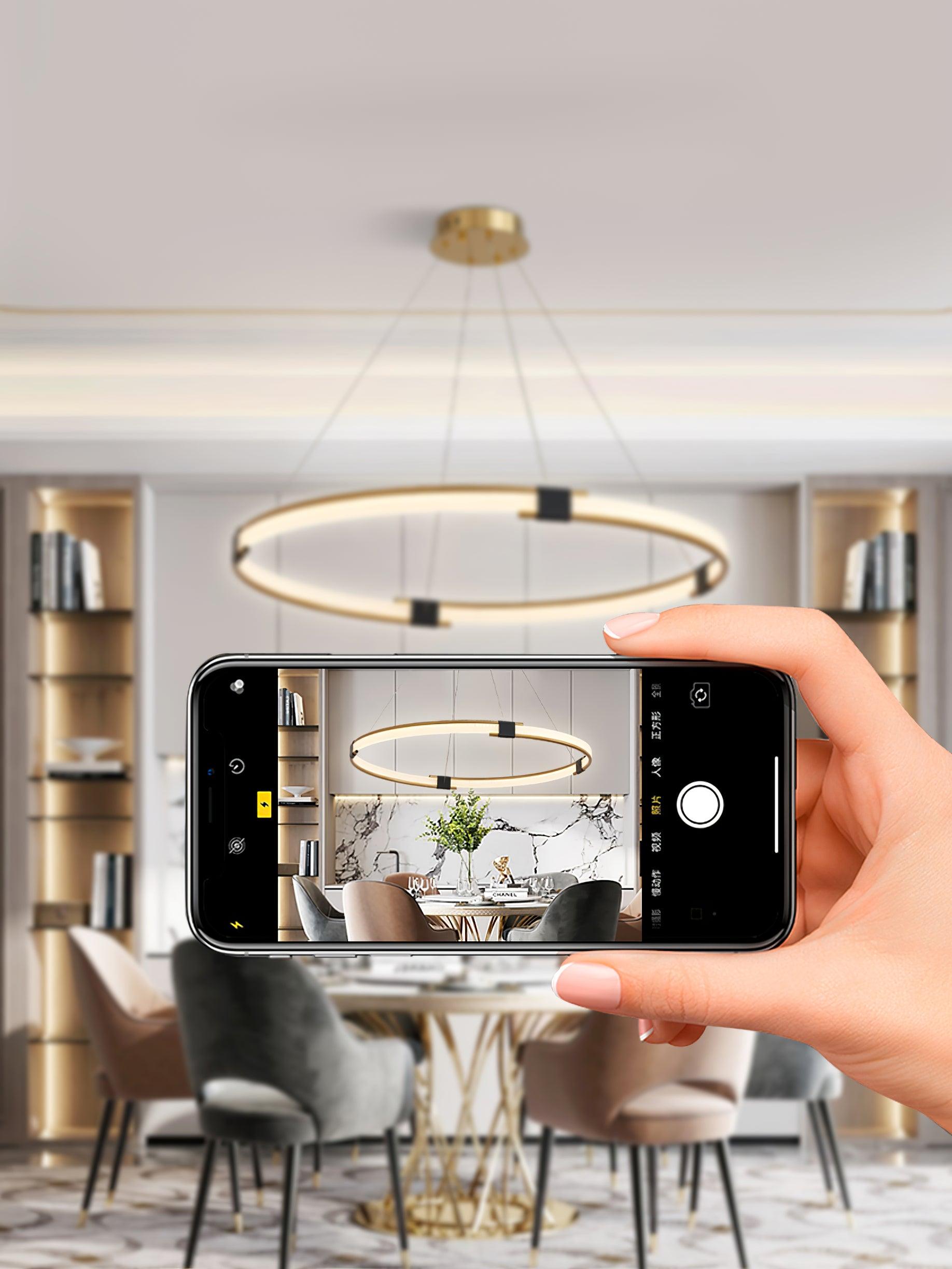 Gold Ring Chandelier - Blowlighting