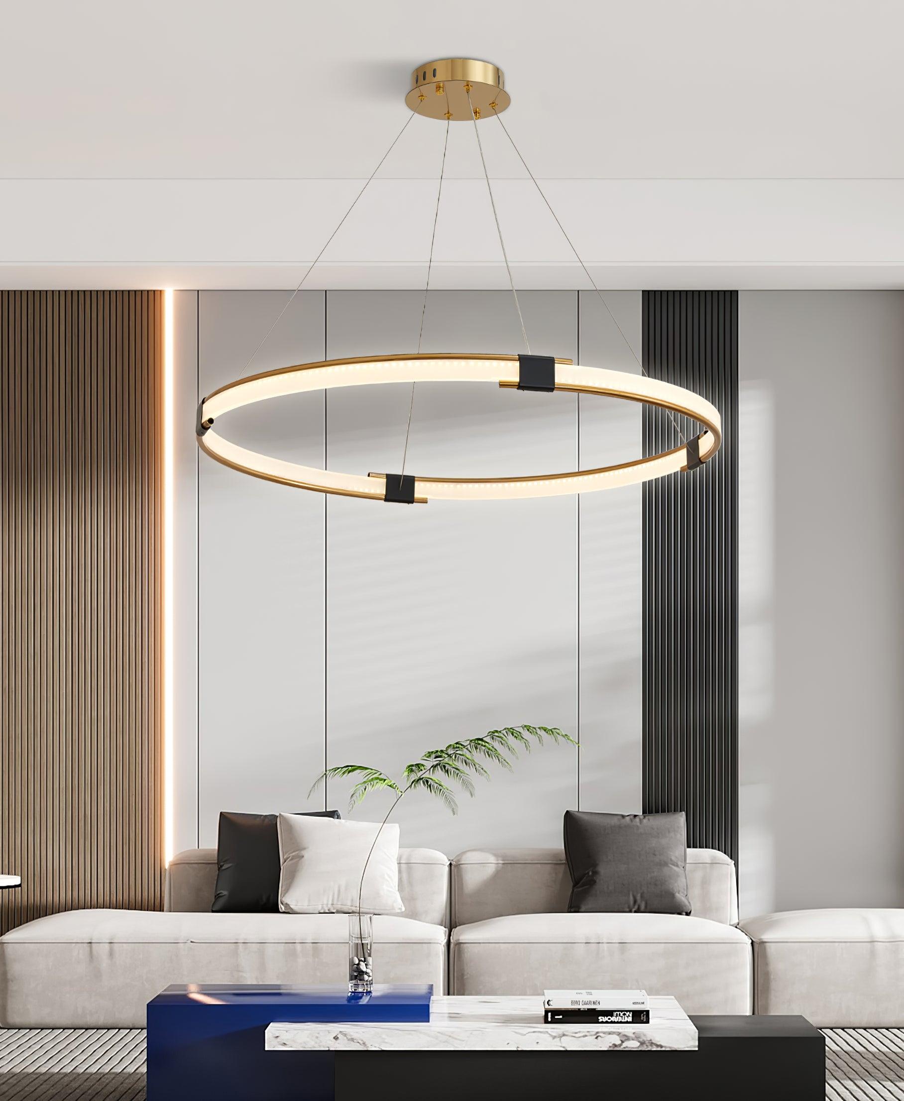 Gold Ring Chandelier - Blowlighting