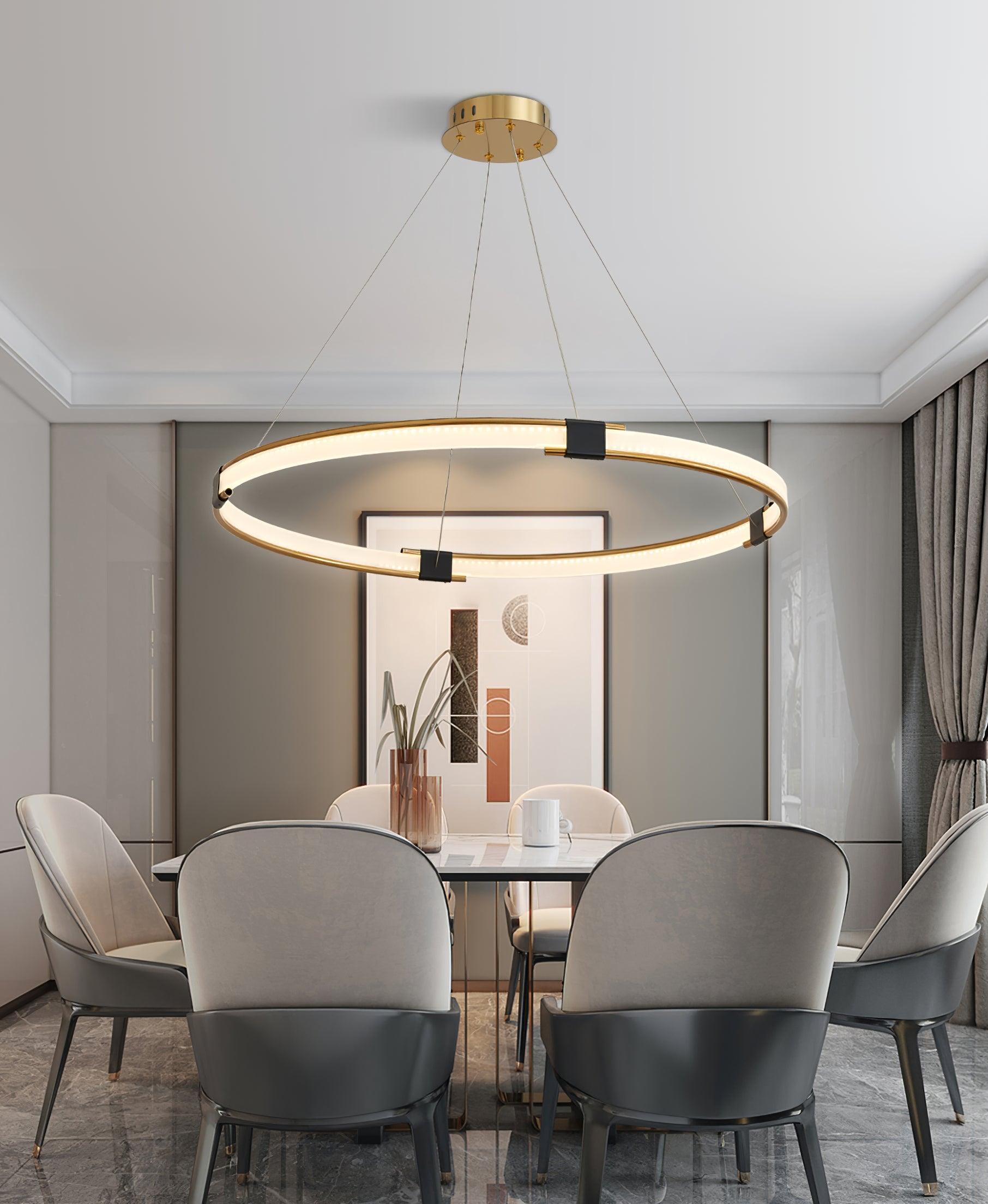 Gold Ring Chandelier - Blowlighting