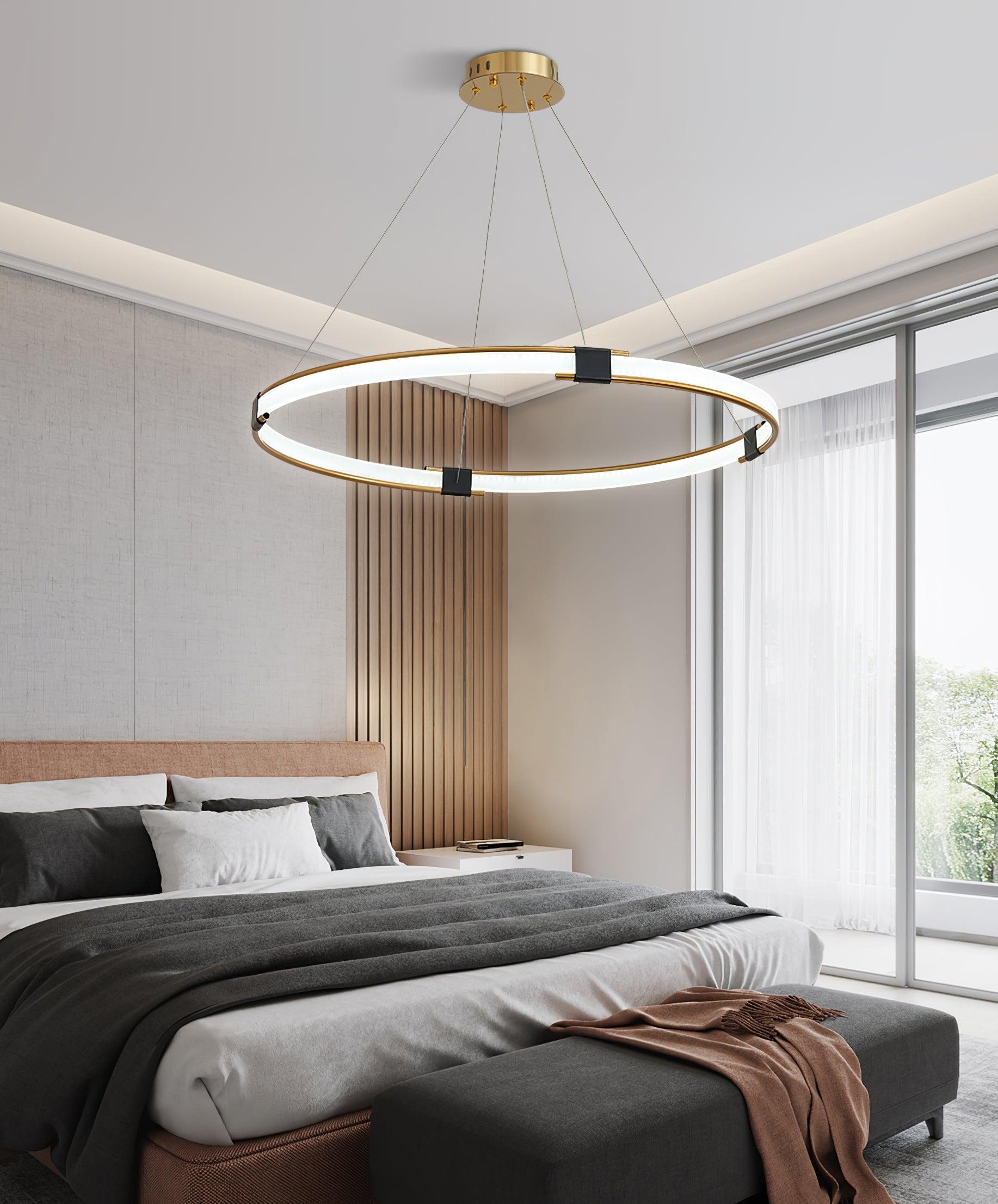 Gold Ring Chandelier - Blowlighting