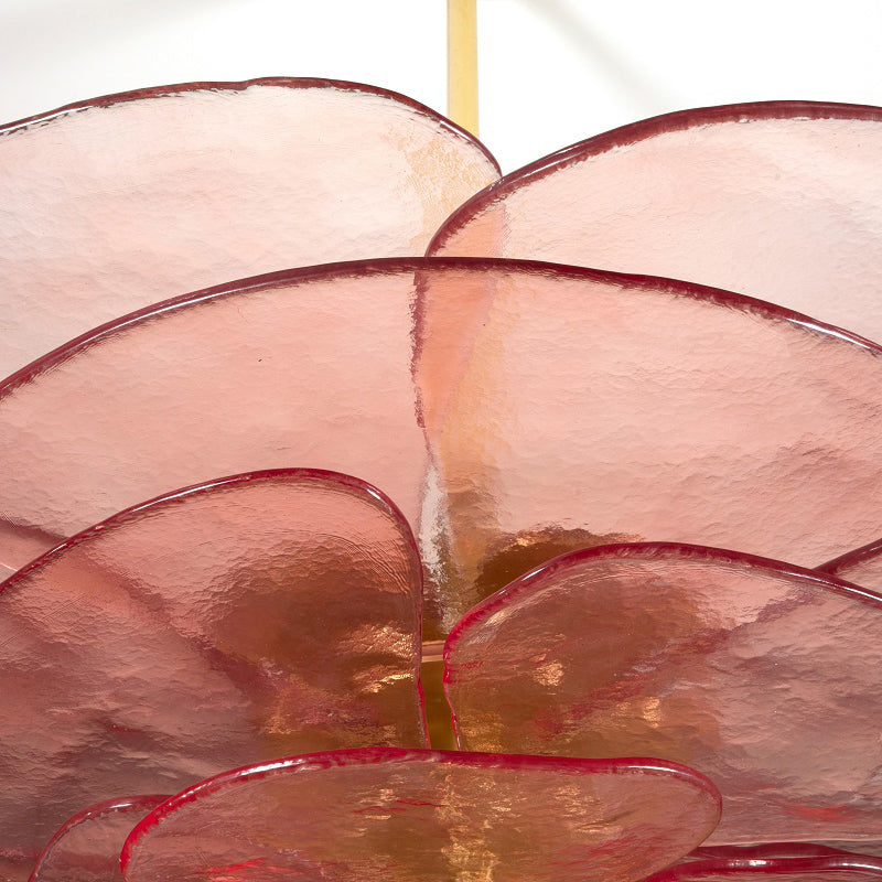 Aurora Chandelier Gold Murano Glass Petal Luxury - Blowlighting