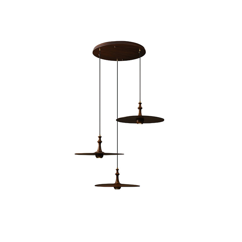 Syrinyra Sculptural Wood Disc Pendant Light - Blowlighting