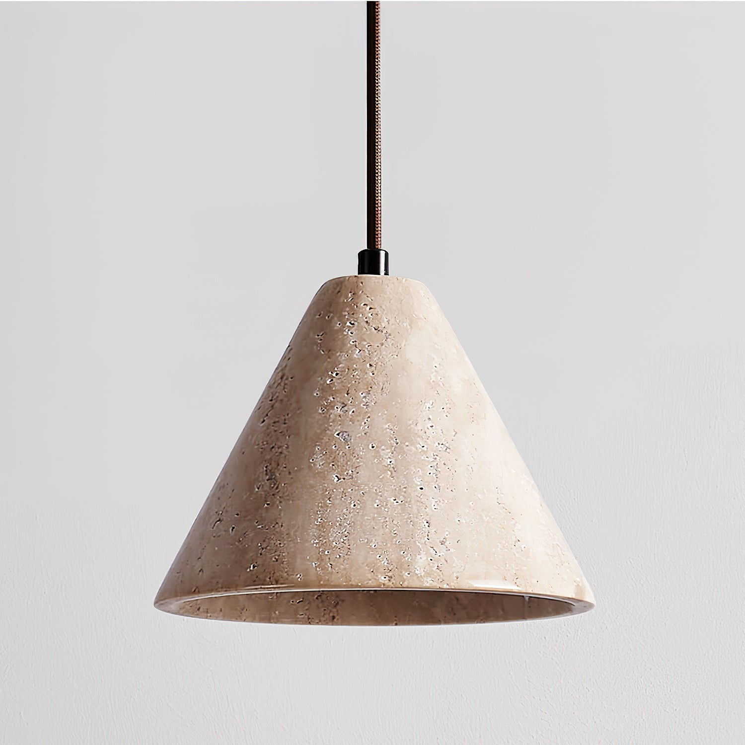Cezoriel Conical Travertine Pendant Light - Blowlighting