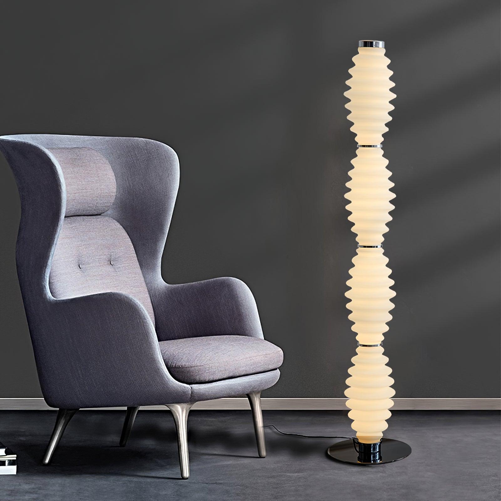 Taylor Glass Modern Floor Lamp - Blowlighting