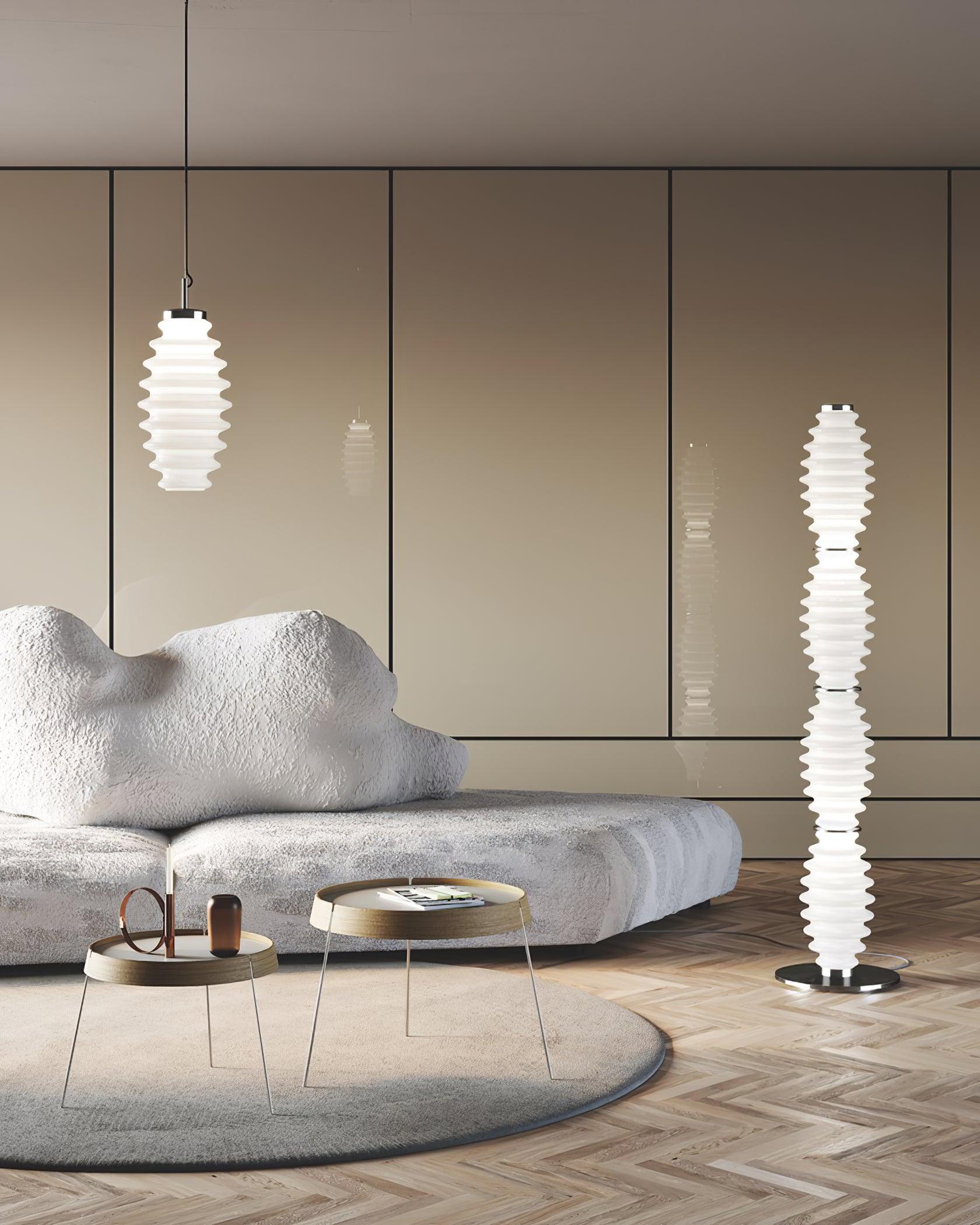 Taylor Glass Modern Floor Lamp - Blowlighting