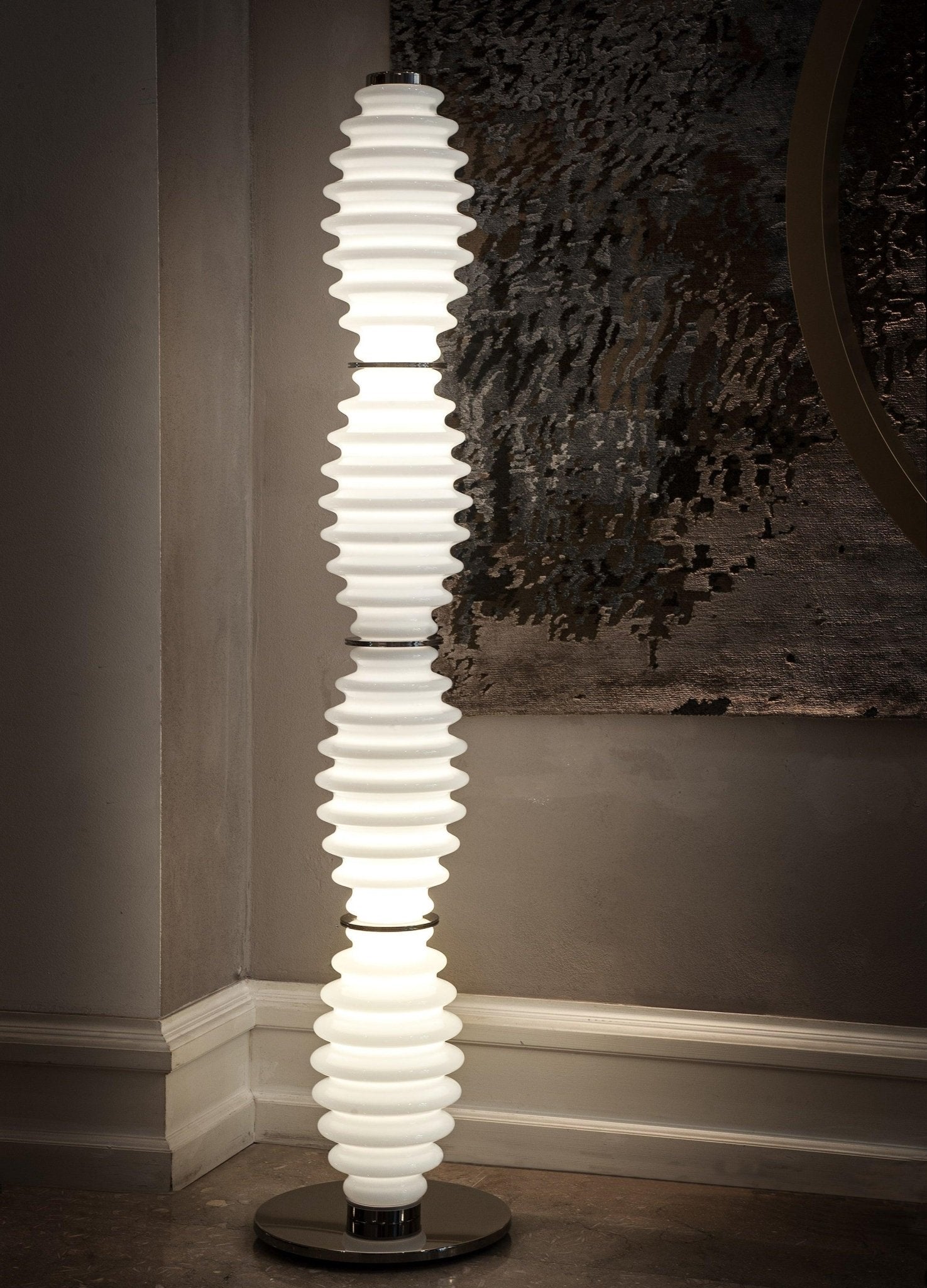 Taylor Glass Modern Floor Lamp - Blowlighting