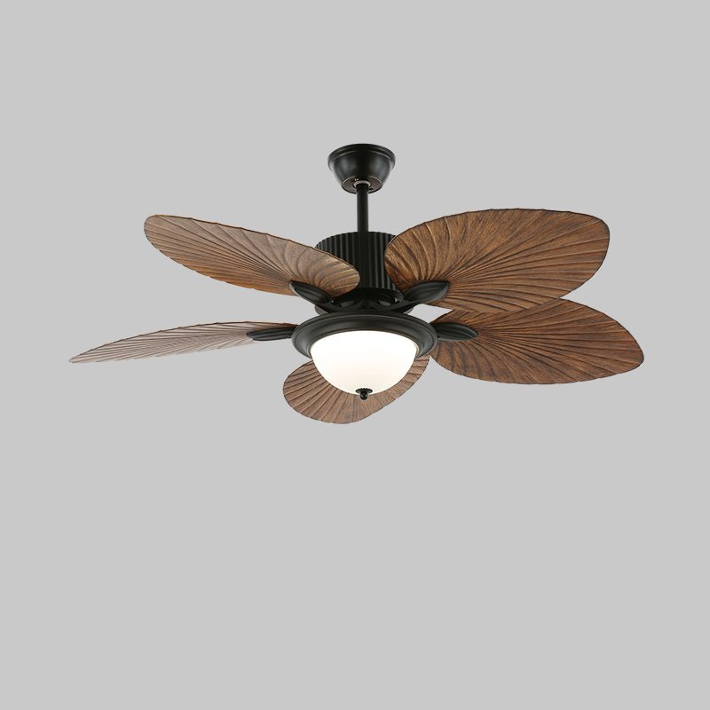 Alora Tropical Wood Ceiling Fan Light - Blowlighting