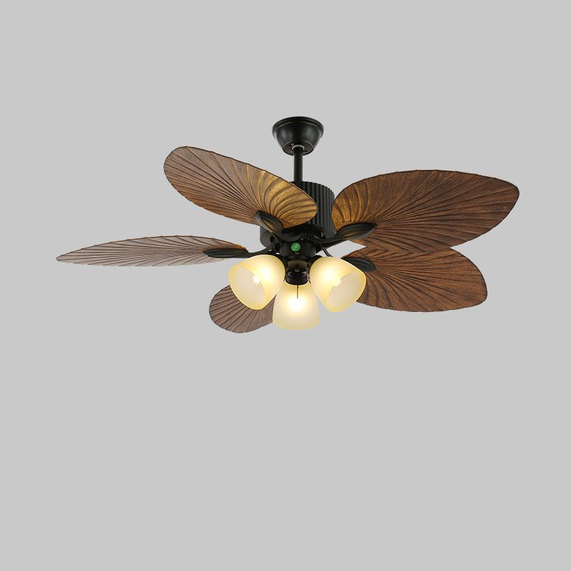 Alora Tropical Wood Ceiling Fan Light - Blowlighting