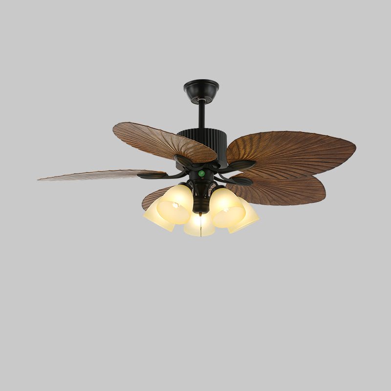 Alora Tropical Wood Ceiling Fan Light - Blowlighting