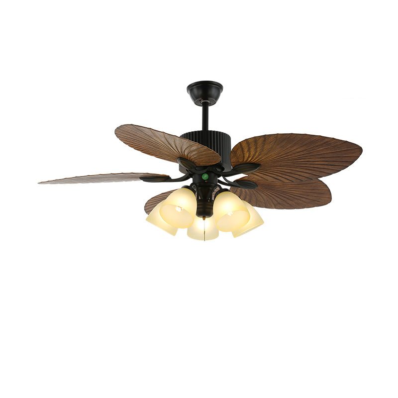 Alora Tropical Wood Ceiling Fan Light - Blowlighting