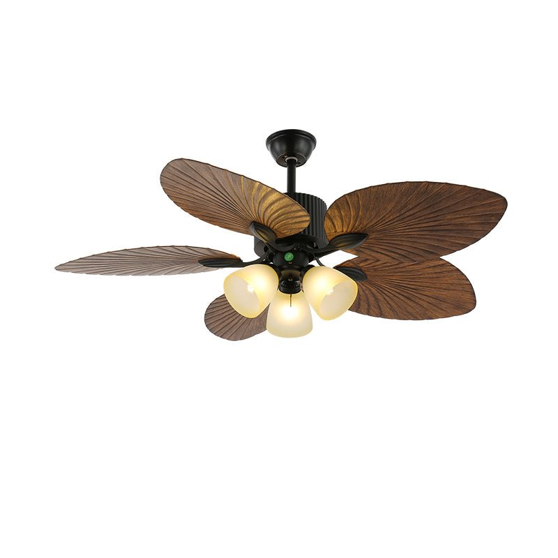 Alora Tropical Wood Ceiling Fan Light - Blowlighting