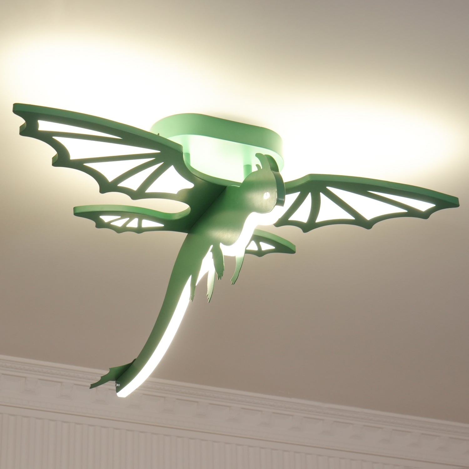 Green Dinosaur Ceiling Light - Blowlighting