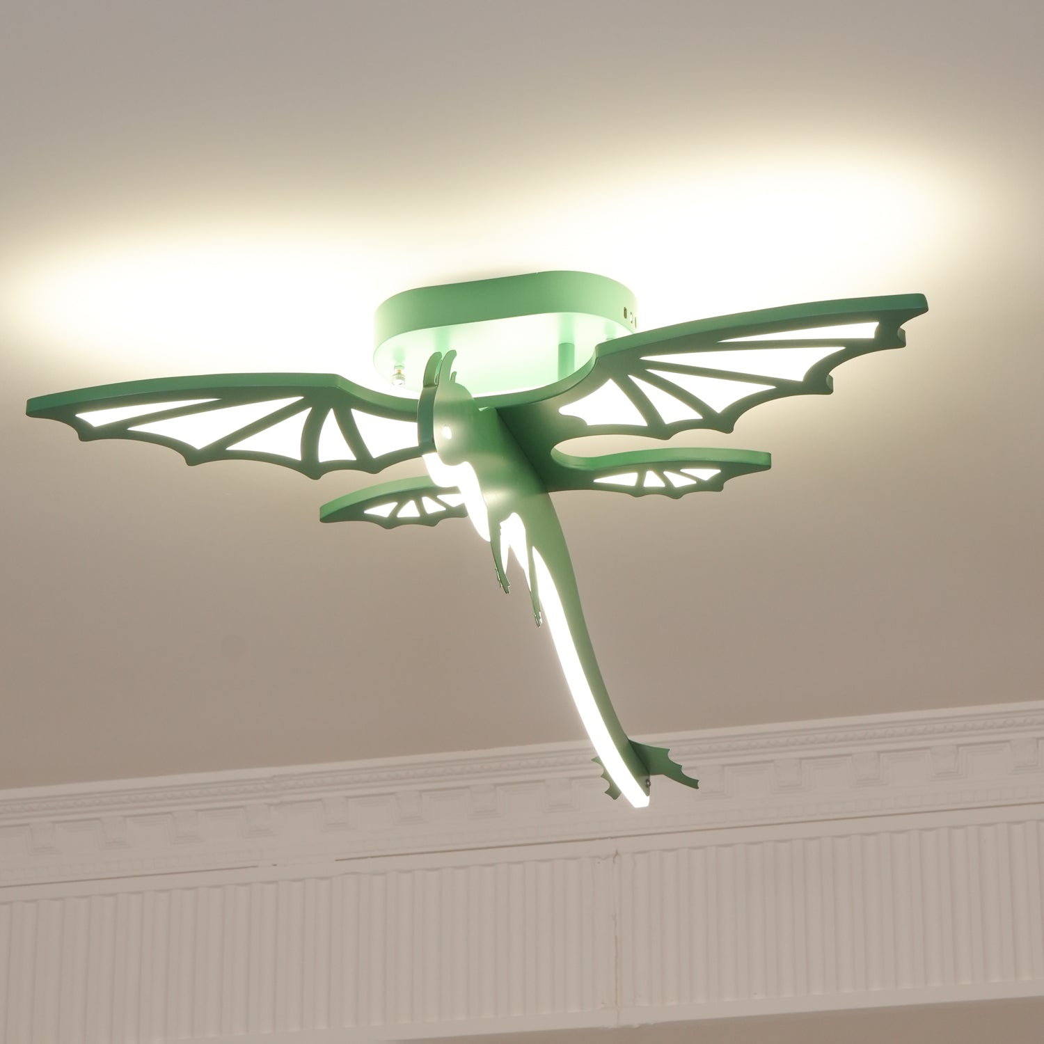Green Dinosaur Ceiling Light - Blowlighting