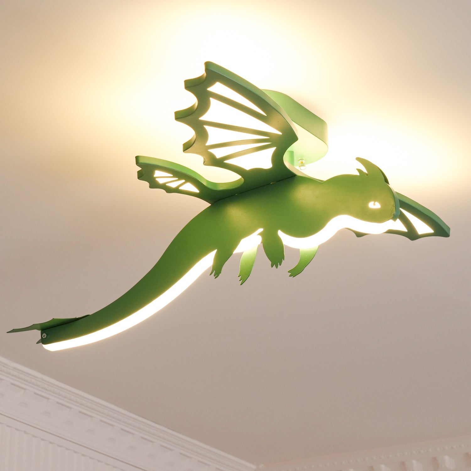Green Dinosaur Ceiling Light - Blowlighting