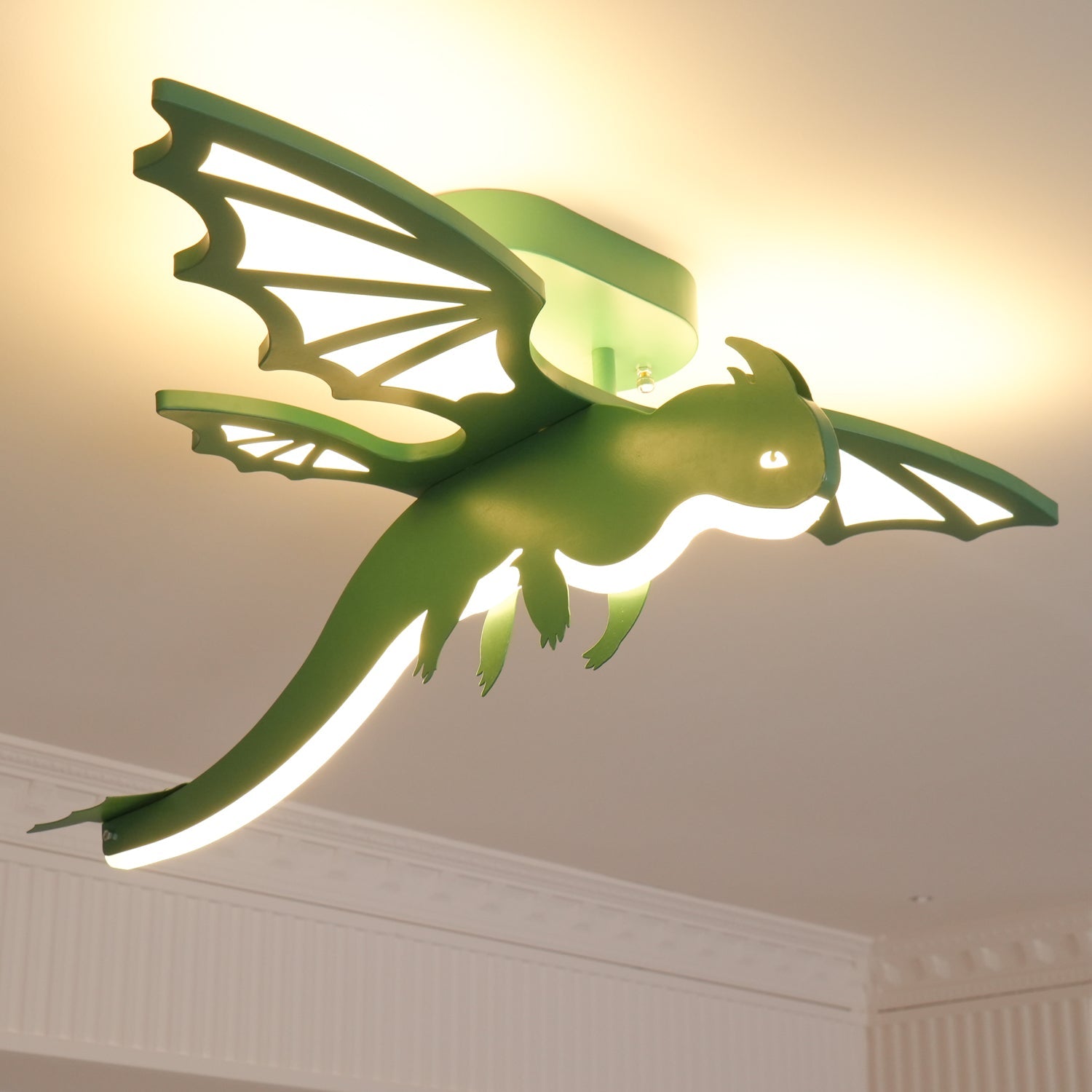 Green Dinosaur Ceiling Light - Blowlighting