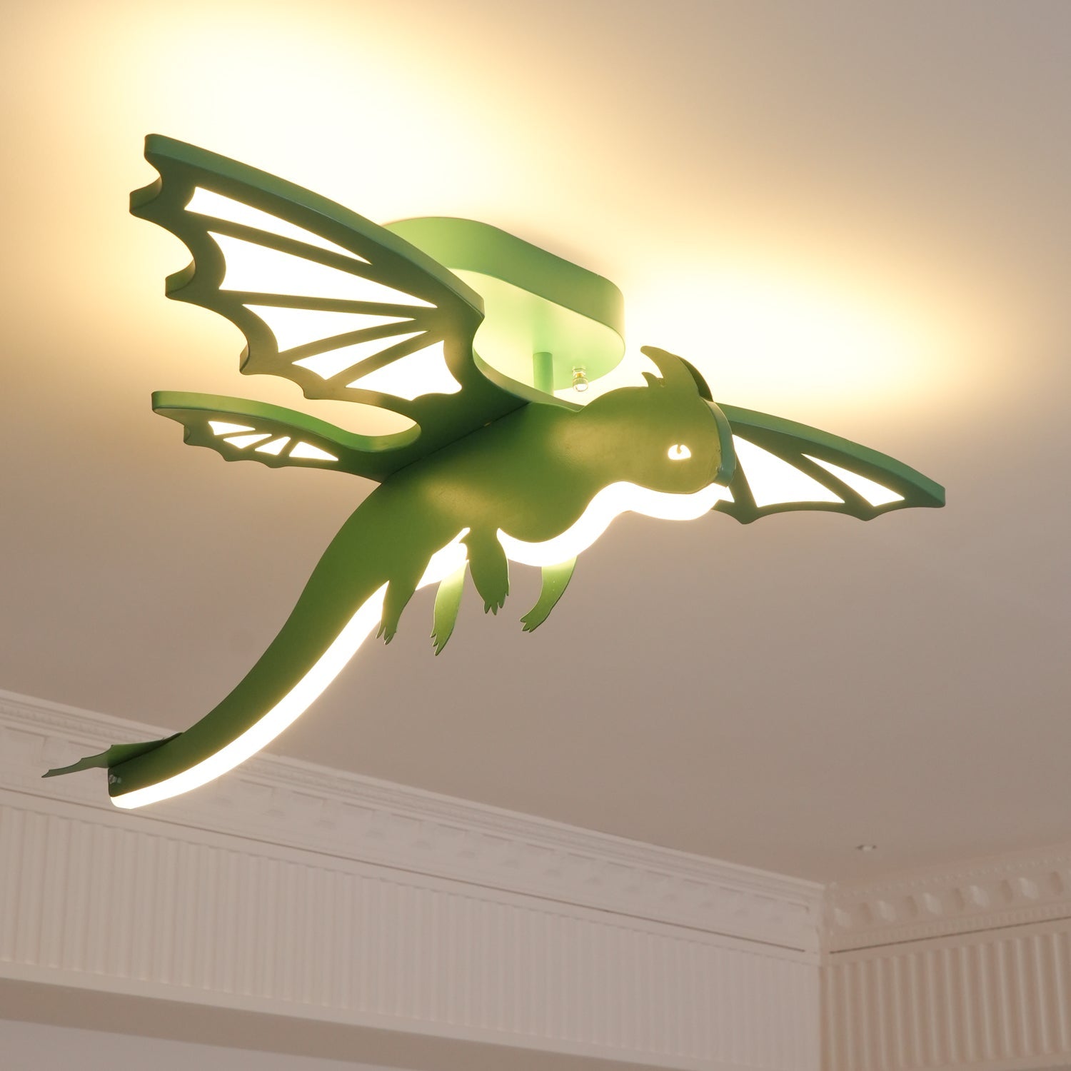 Green Dinosaur Ceiling Light - Blowlighting
