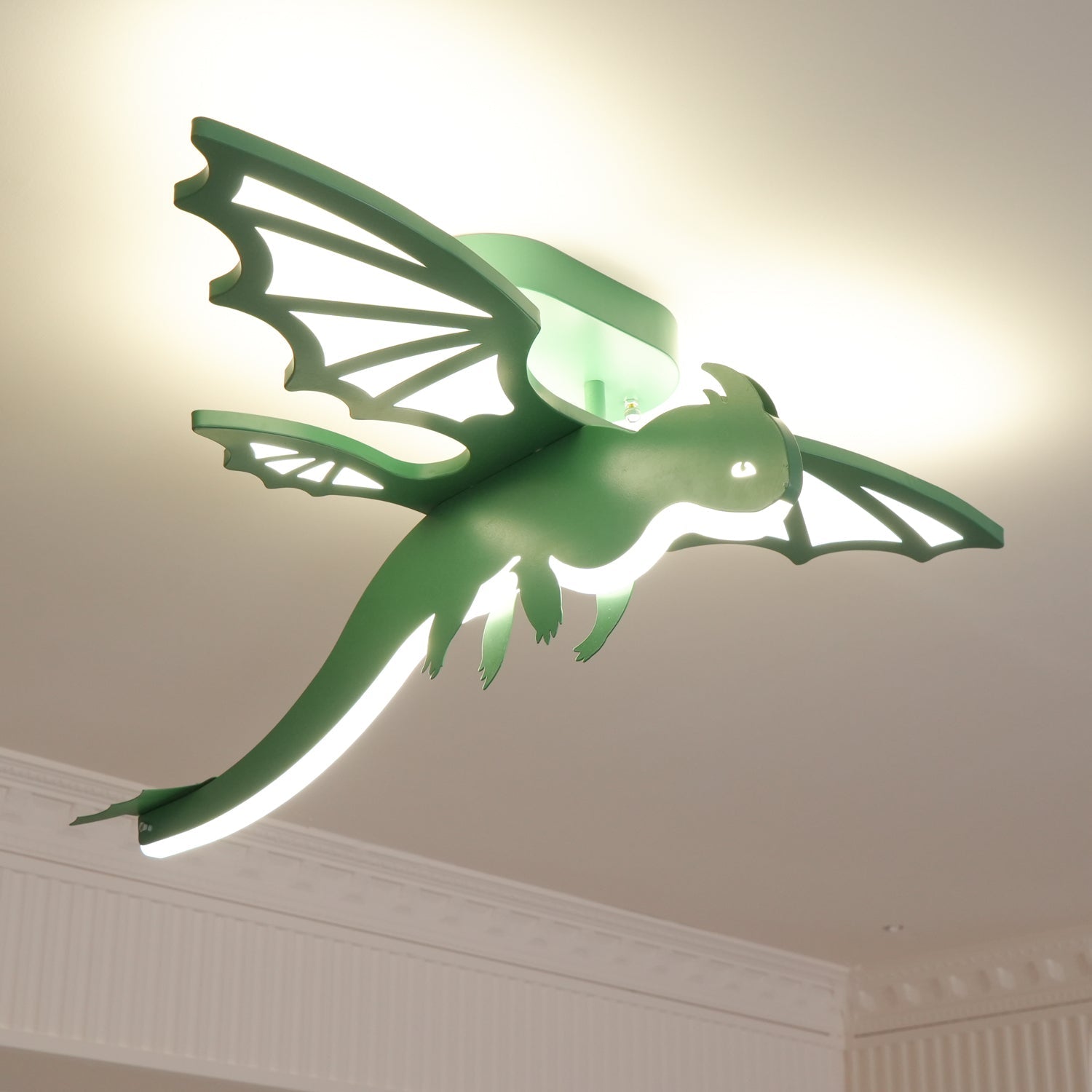 Green Dinosaur Ceiling Light - Blowlighting