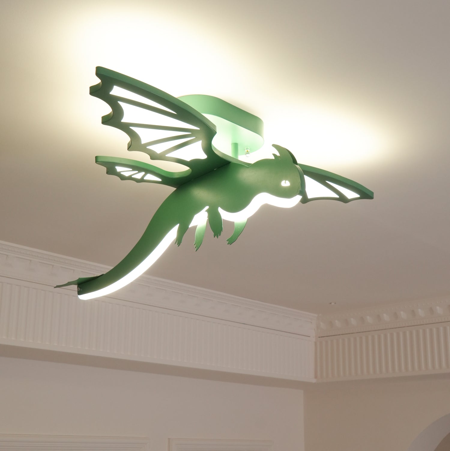 Green Dinosaur Ceiling Light - Blowlighting