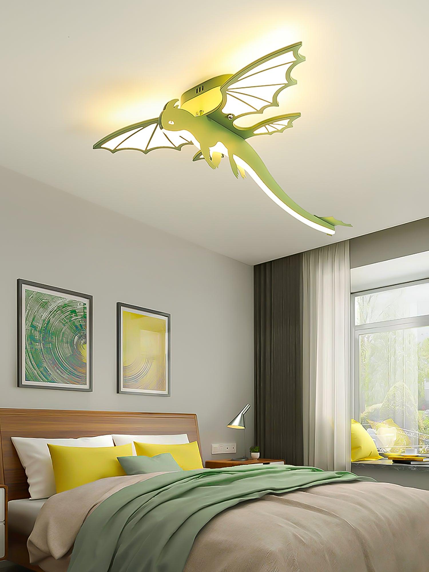 Green Dinosaur Ceiling Light - Blowlighting