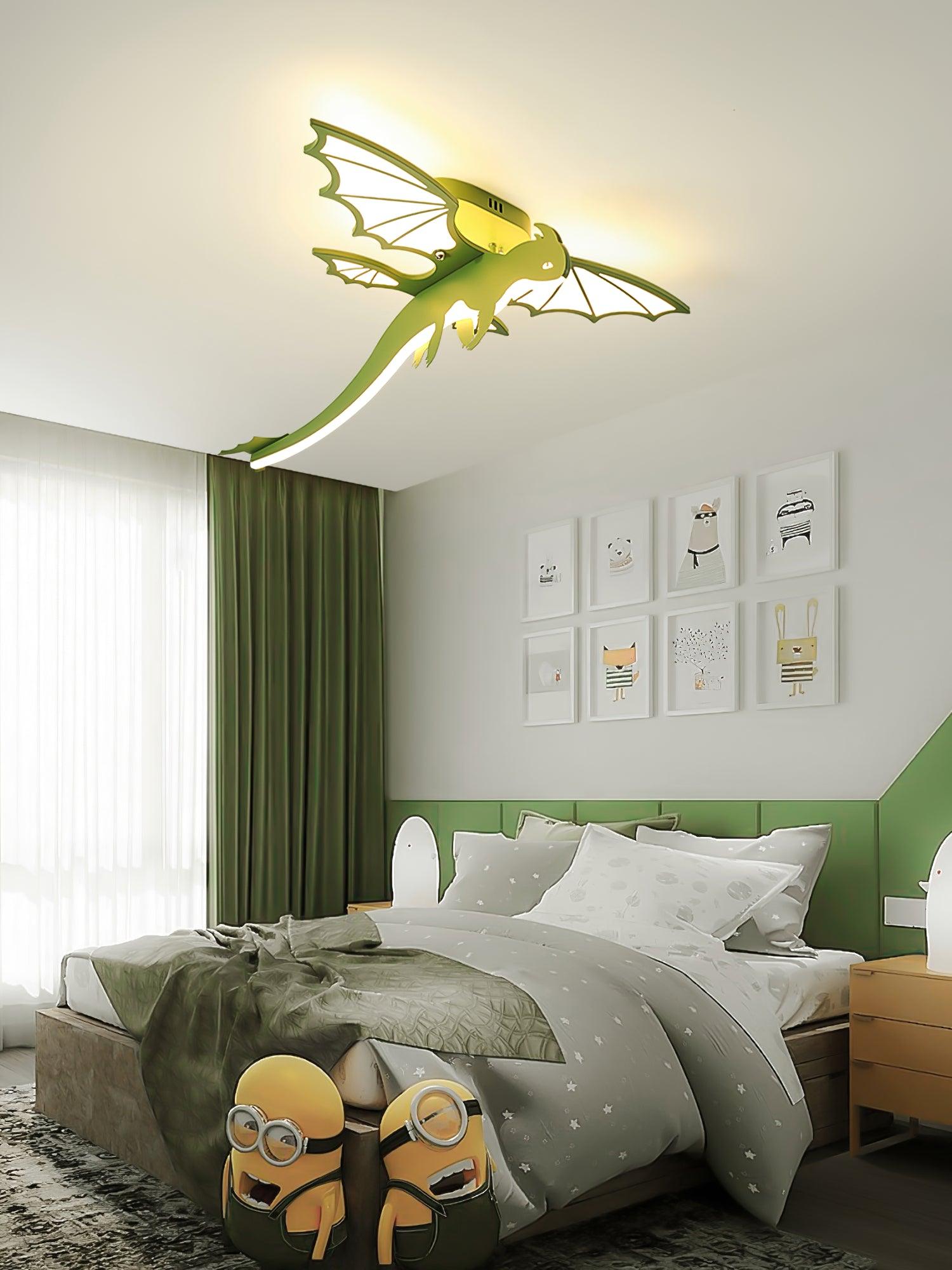 Green Dinosaur Ceiling Light - Blowlighting