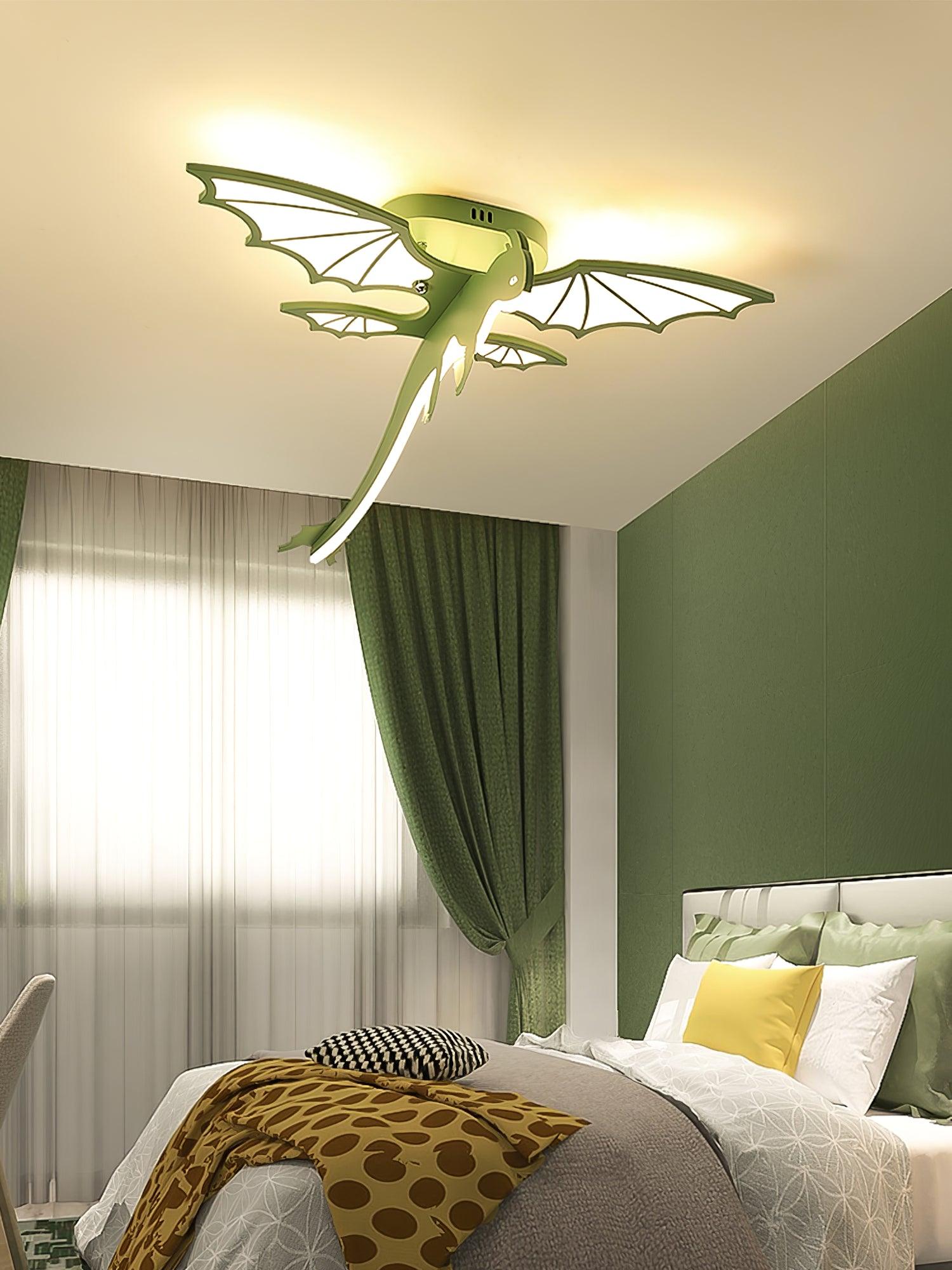 Green Dinosaur Ceiling Light - Blowlighting