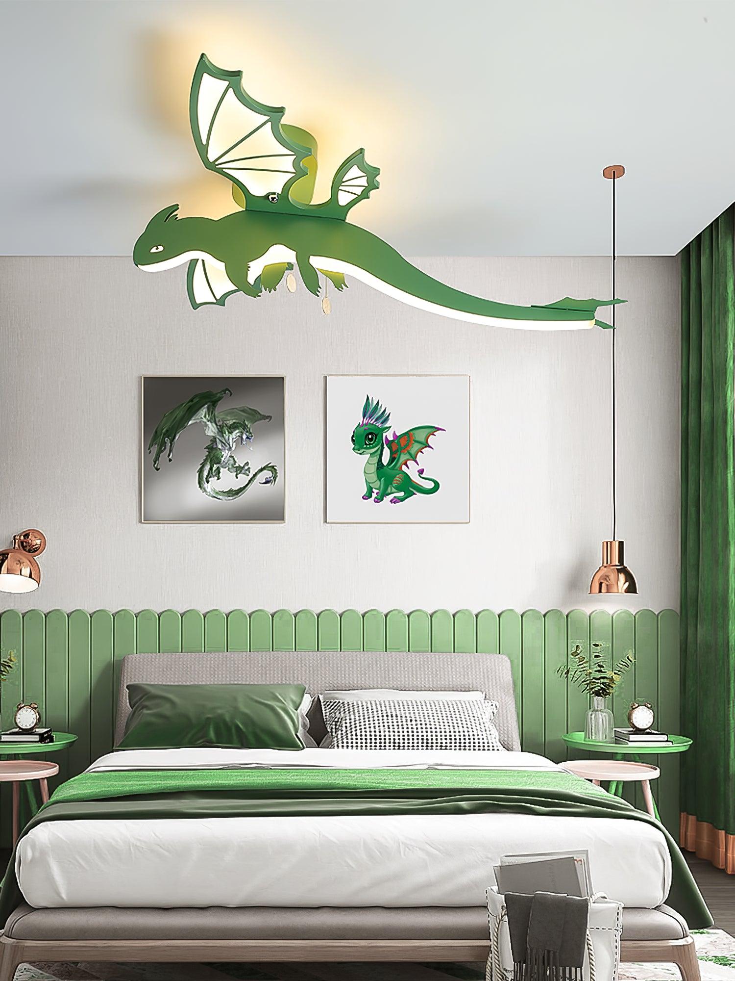 Green Dinosaur Ceiling Light - Blowlighting
