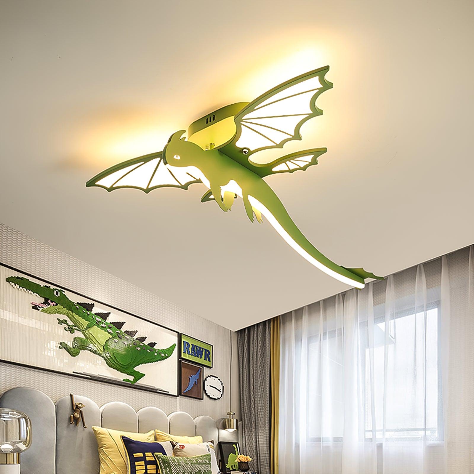 Green Dinosaur Ceiling Light - Blowlighting