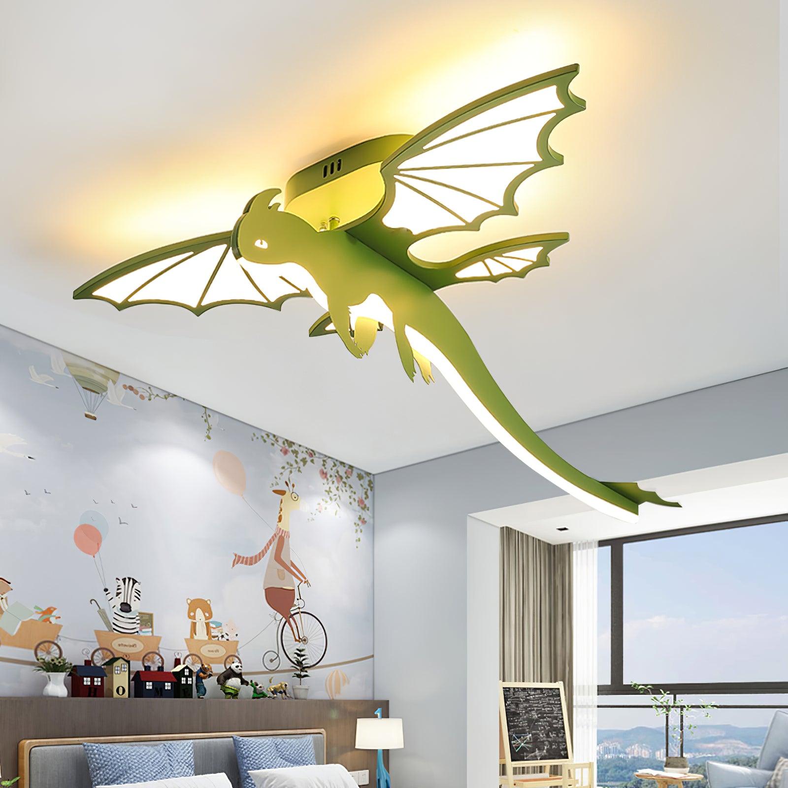 Green Dinosaur Ceiling Light - Blowlighting