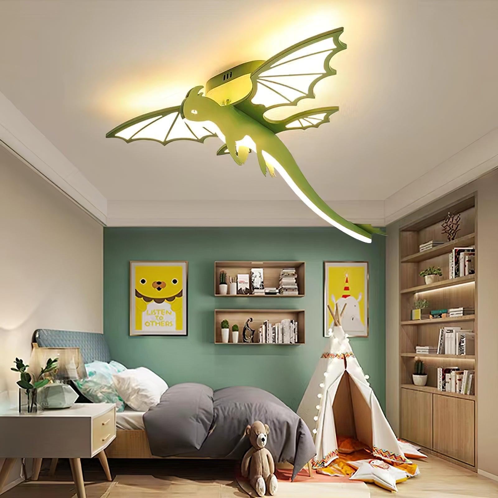 Green Dinosaur Ceiling Light - Blowlighting