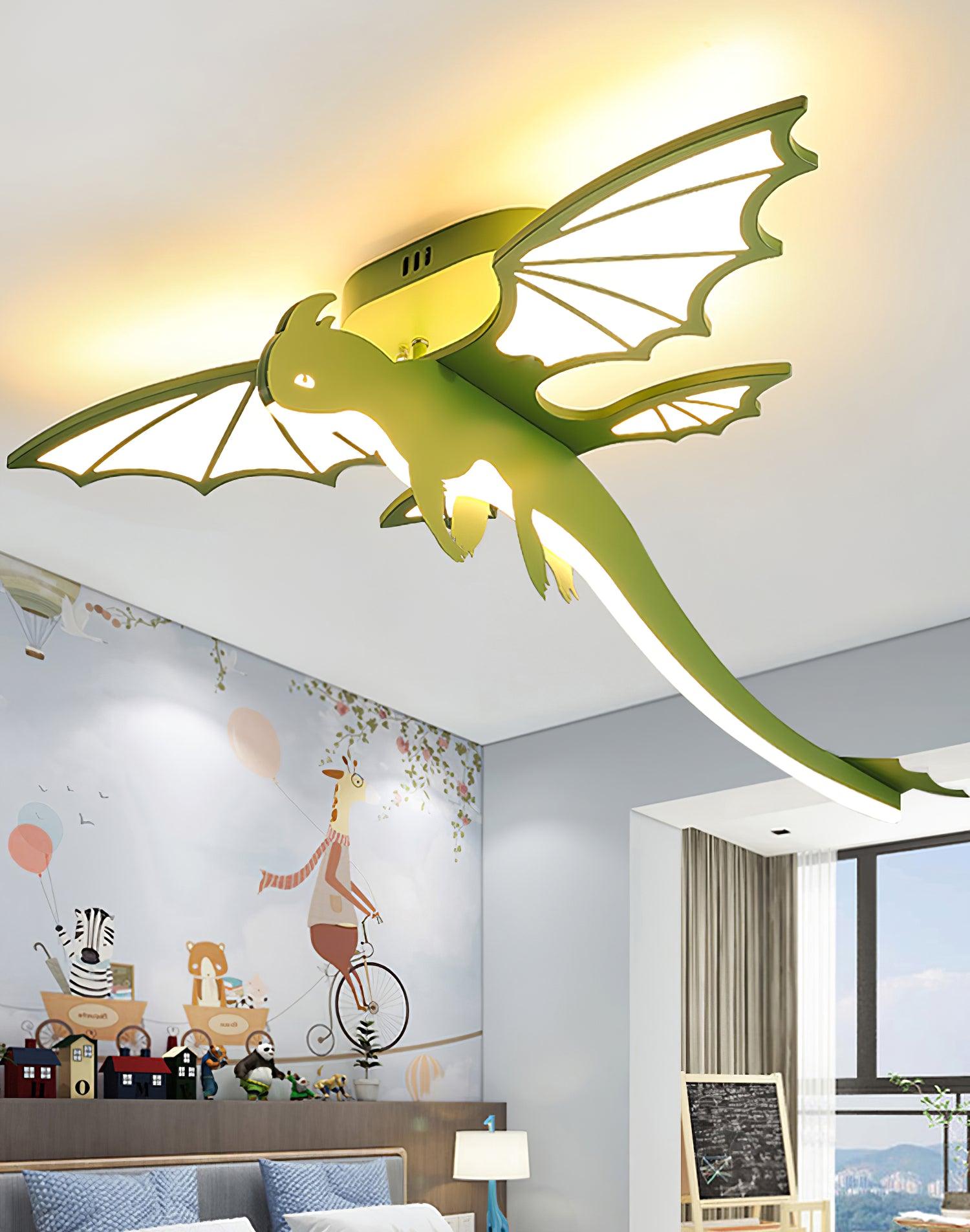 Green Dinosaur Ceiling Light - Blowlighting