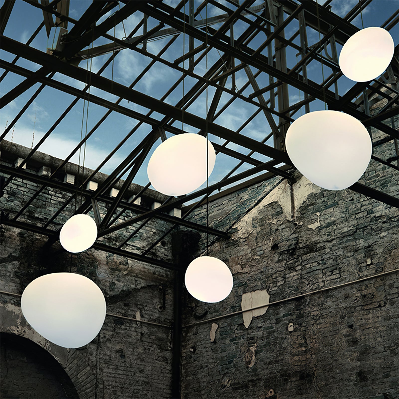 Gregg Stone Shape Glass Pendant Light - Blowlighting