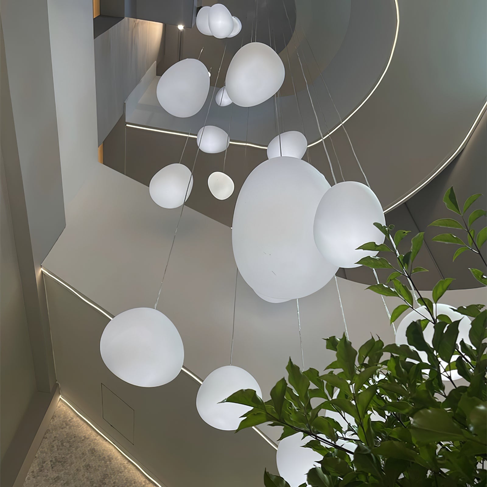 Gregg Stone Shape Glass Pendant Light - Blowlighting